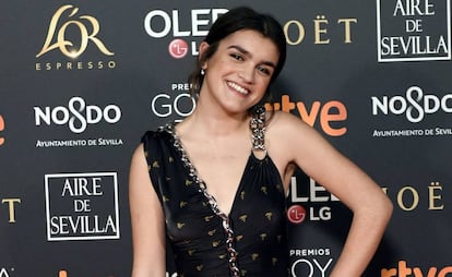 Amaia Romero durante la última gala de los Premios Goya. 