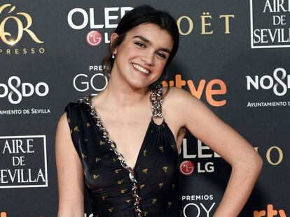 Amaia Romero durante la última gala de los Premios Goya.