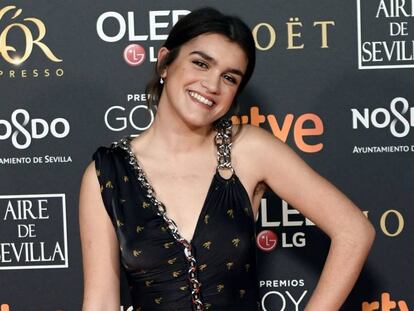 Amaia Romero durante la última gala de los Premios Goya. 