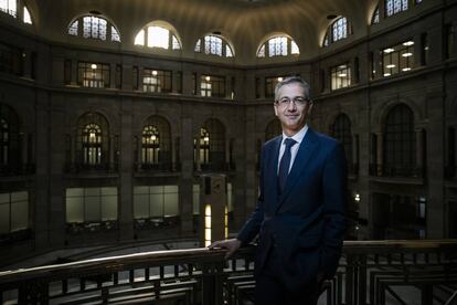 Pablo Hernández de Cos, gobernador del Banco de España, en la sede de la institución en Madrid.