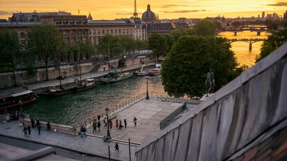 El Sena y sus puentes, fotografiados desde la isla de la Cité.