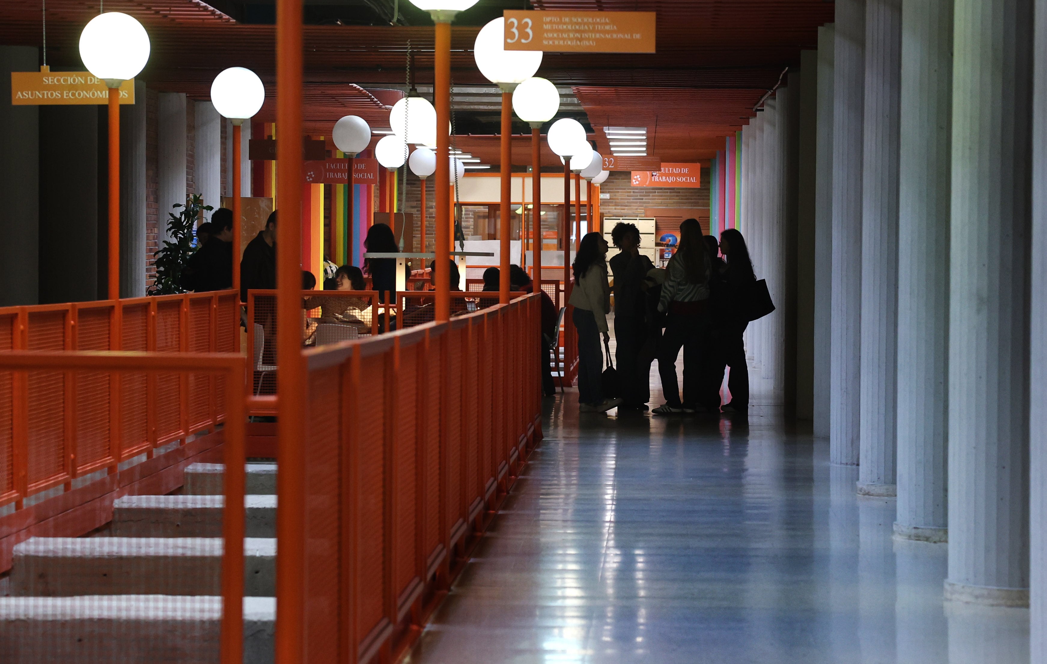 Ambiente en la facultad de Ciencias Políticas de la Universidad Complutense, el pasado diciembre.