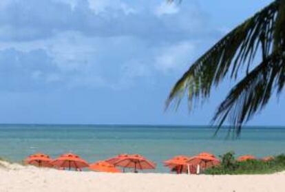 Fotografía del 18 de marzo de 2014 de la playa de Tambaú en la ciudad de Joao Pessoa (Brasil), una de las capitales del nordeste brasileño que goza de atractivas playas, bellos paisajes y clima tropical todo el año, disfruta la tranquilidad que sus vecinas Recife y Natal perdieron desde que fueron descubiertas por el turismo mundial.