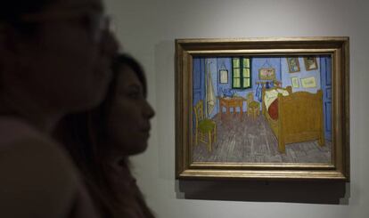 Dormitorio en Arlés, de Van Gogh, en en Palacio de Bellas Artes