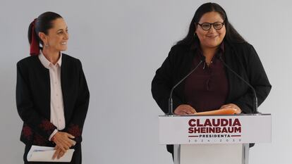 CIUDAD DE MÉXICO, 19AGOSTO2024. - Citlalli Hernández es presentada como futura titular de la Secretaría de la Mujer, que entrará en funciones el próximo 1 de octubre. FOTO: DANIEL AUGUSTO /CUARTOSCURO.COM