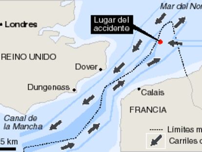 París y Londres investigan el choque de un petrolero con un barco hundido en el Canal de la Mancha