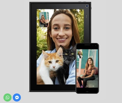 Videollamadas de WhatsApp y Facebook Messenger.