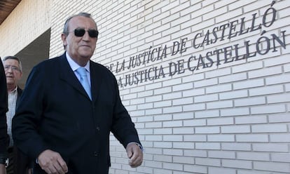 Carlos Fabra en la Ciudad de la Justicia de Castellón. 