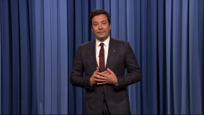 Jimmy Fallon, el pasado lunes, en la presentaci&oacute;n de su programa.