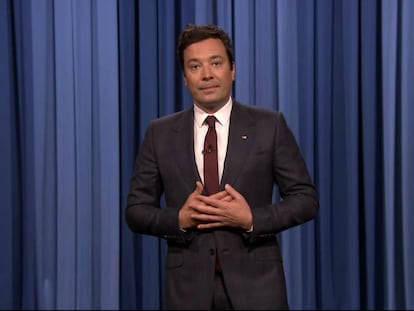 Jimmy Fallon, el pasado lunes, en la presentaci&oacute;n de su programa.