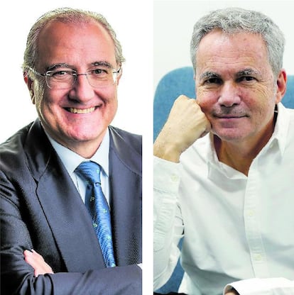 Jesús Olmos, de Asterion; y Martin Varsavski, presidente de Barter Energy.