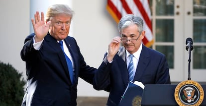 Donald Trump y Jerome Powell, durante la presentación de Powell como presidente de la Fed en 2017.