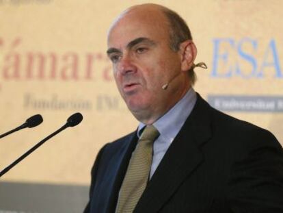 El ministro de Econom&iacute;a, Luis de Guindos.