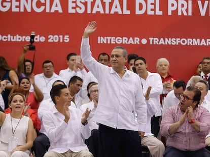 El exdirigente nacional del PRI Manlio Fabio Beltrones durante un acto público en Veracruz, en octubre de 2015.