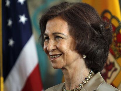 La reina Sofía, en una recepción en la Freedom Tower de Miami, el 9 de octubre de 2011.