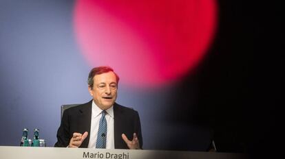 Mario Draghi, en Francfort.