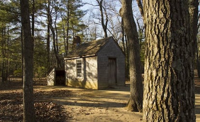 Réplica de la cabaña de Thoreau en Concord (Massachusetts).