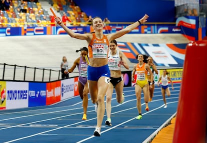 Femke Bol gana para Países Bajos el relevo mixto