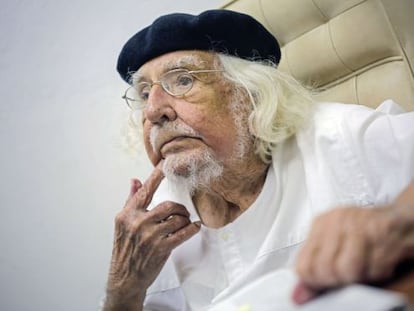 Ernesto Cardenal, el día de su 90 aniversario, en Managua.