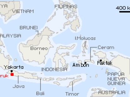 Cijeruk, isla de Java, Indonesia