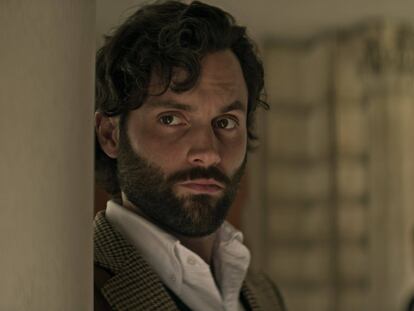 Actor Penn Badgley in a scene from the fourth season of 'You.’