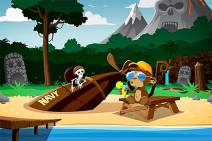 'Lost Monkey' es el primer juego para móviles del Hotel Habbo, de momento solo en la plataforma de Apple. La trama consiste en cuidar de un mono que se ha escapado del hotel a una isla tropical.