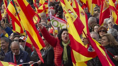 Concentración en la Plaza de Colón, por la unidad de España.