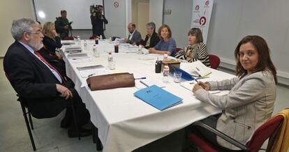 Reunión del consejo de administración de RTVV en abril pasado.