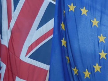Banderas del Reino Unido y la UE