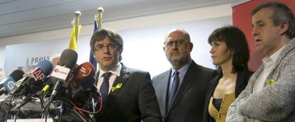 El expresidente de la Generalitat, Carles Puigdemont ,este viernes en Bruselas.