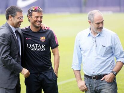 Bartomeu, Luis Enrique y Zubizarreta, en una foto de archivo.