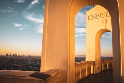 Vista de Los Ángeles desde una de las terrazas del Observatorio Griffith.