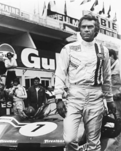 Steve McQueen, en un fotograma de 'Le Mans'.