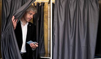 Laurent Wauquiez, el día de las elecciones europeas del 26-M.