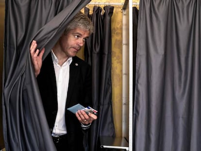 Laurent Wauquiez, el día de las elecciones europeas del 26-M.