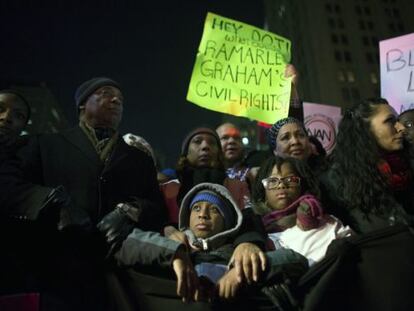 Manifestants protesten a Nova York aquest dijous.