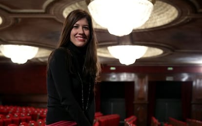 Mariel Martínez, en el patio de butacas del teatro Compac Gran Vía de Madrid.