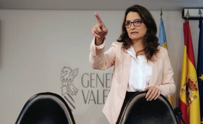 La vicepresidenta del Gobierno valenciano y coportavoz de Compromís, Mónica Oltra. 