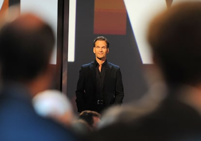 Patrick Swayze en el evento Stand Up To Cancer en el Teatro Kodak de Hollywood (California), el 5 de septiembre de 2008.
