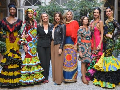 Presentacion en Madrid de la coleccion de trajes afroflamencos.