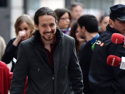 Pablo Iglesias llega al Congreso el pasado 4 de marzo.