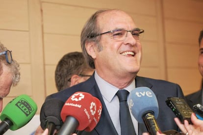 El candidato del PSOE a la Comunidad de Madrid, Ángel Gabilondo, este martes. 