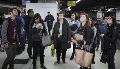 Incid&egrave;ncies a Rodalies a Barcelona, el febrer.