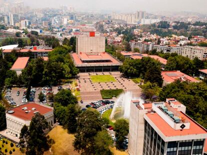 Vista panorámica del campus norte de la Universidad Anáhuac en Ciudad de México.