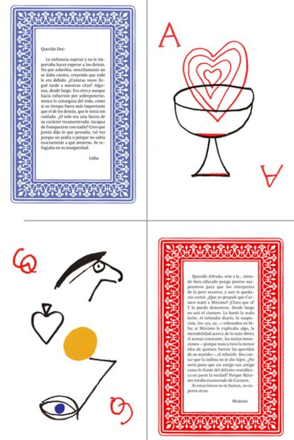 Páginas de <i>Juego de cartas,</i> de Max Aub (París, 1903-México DF, 1972).