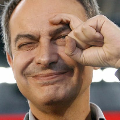 Zapatero durante su mitin en Santander