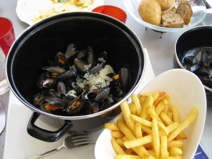 Moules-frittes con las segundas congeladas