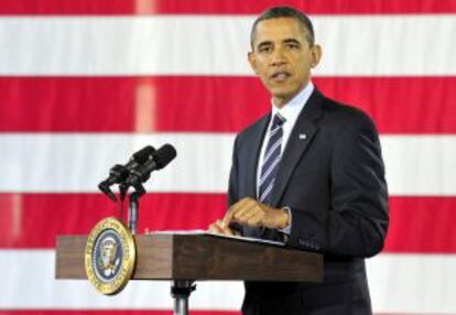 El presidente Obama, durante un discurso este viernes en Arlington.