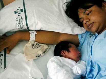 Patricia, con su hijo Luis Ignacio.