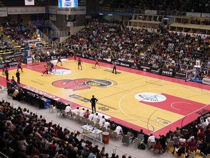 Imagen del polideportivo Pisuerga lleno en el último partido de Liga del Valladolid